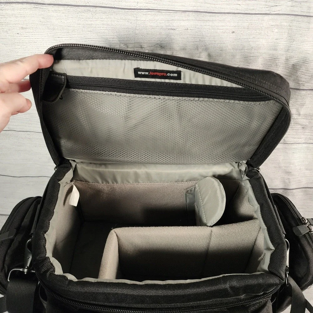 Lowepro Compact AW Camera Bag Black Shoulder Gadget Bag with All Weather Cover